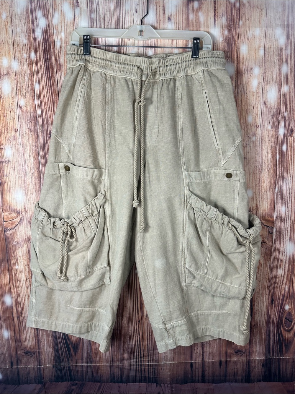 Free People We The Free Ashton Crop Pull-On Cargo Pants Women’s Size Large